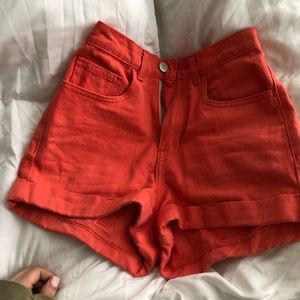 Peach Color American Apparel High Waisted Shorts